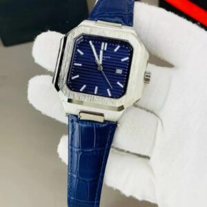 P.P Leather Strap Watch | Blue